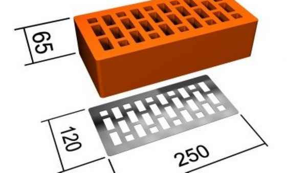 Размер кирпича облицовочного для фасада (одинарного и др.) - 250х60х65 (длина:ширина:высота) + фото