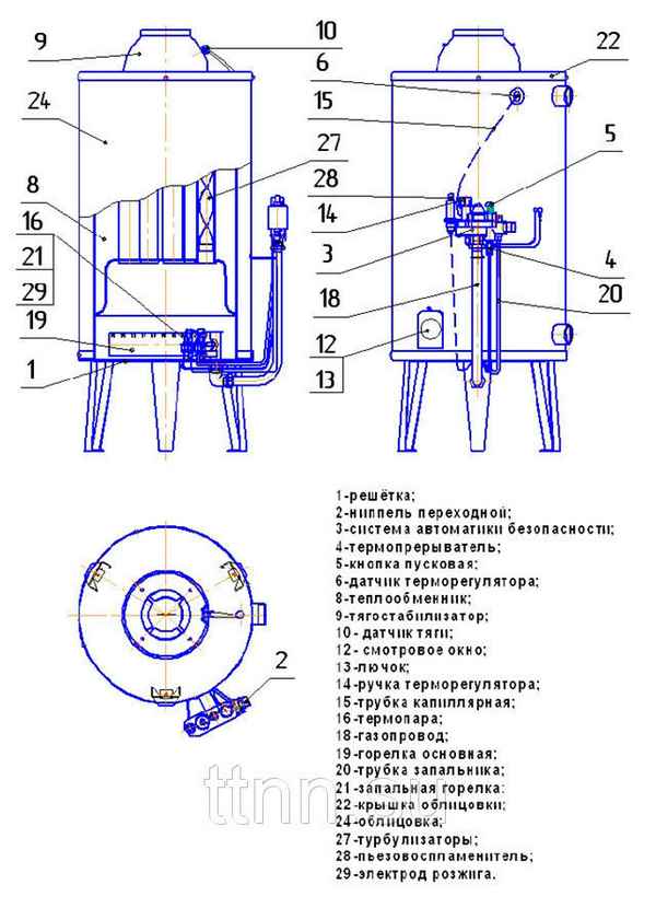 Разбираем газовые котлы АОГВ-11.6-3: инструкция по применению