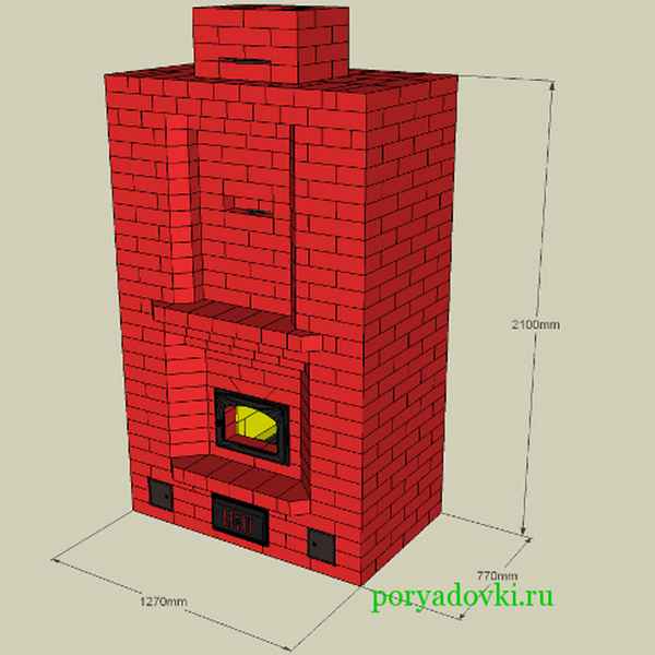 Двухколпаковая отопительно-варочная печь своими руками