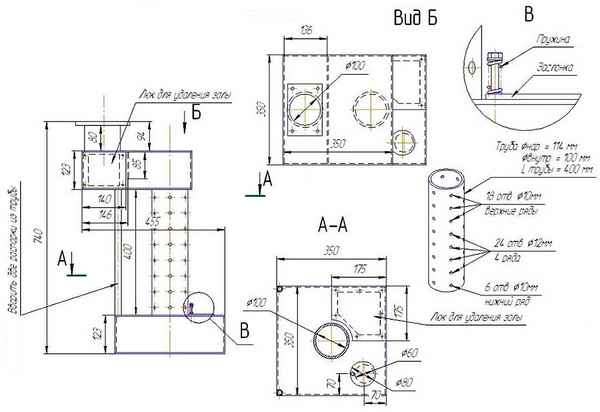 Делаем печь на отработанном масле своими руками по чертежам и схемам