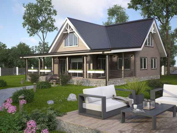 Проекты частных домов с верандой и террасой: стили, выбор материала для строительства: проекты +Фото и Видео