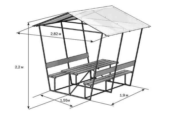 Как построить беседку из металлопрофиля своими руками? Инструкция +Фото и Видео