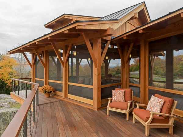 Особенности конструкции открытой террасы, пристроенной к дому- Как построить под открытым небом? +Фото и Видео