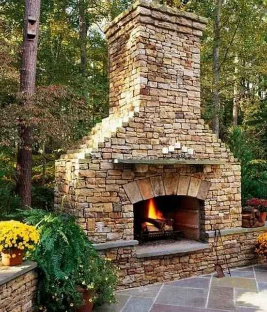 Как построить садовый камин на даче самостоятельно: Инструкция по возведению +Фото и Видео