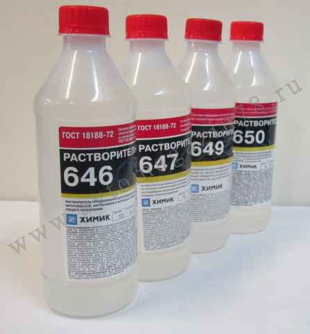 Все о растворителях марок 646 и 647В чем разница и для чего использоватьИнструкция +Фото и Видео