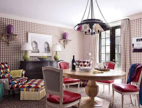 Обои в клетку в интерьере: кухни, спальни, детской и гостинойИдеи и Советы +Фото и Видео