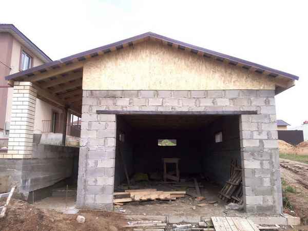 Гараж из бетонных блоков своими руками: Пошаговая инструкция +Фото и Видео