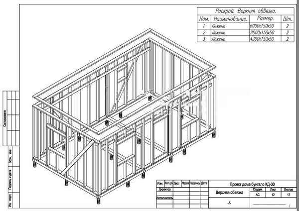 Чертеж дома  размерами каркасного для ПМЖ: Инструкция и Советы +Видео