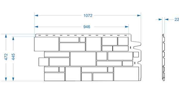 Цокольный сайдинг – размеры панелей