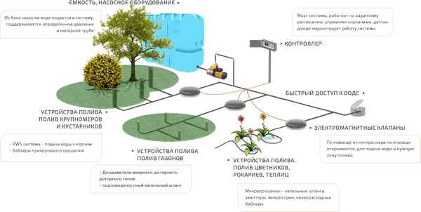 Автоматический полив участка своими руками – схема, инструкция по изготовлению +Видео и Фото