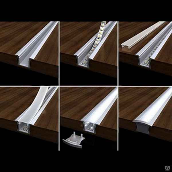 Изготовление и монтаж профиля для светодиодной ленты своими руками