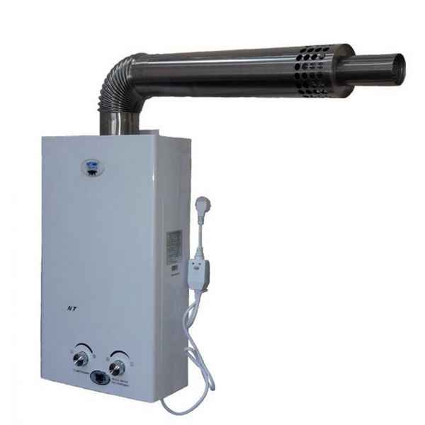 Турбированная газовая колонка без дымохода с закрытой камерой сгорания