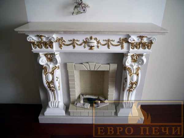 Декоративный портал для камина своими руками из гипсокартона, дерева, полиуретана, камня