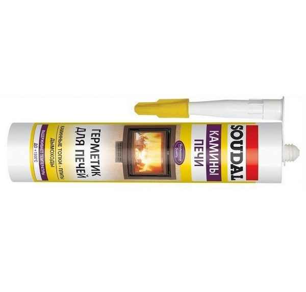 Термостойкий высокотемпературный герметик для печей и каминов и труб дымохода