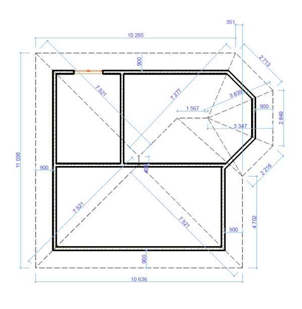 Четырехскатная крыша дома своими руками: расчет +Фото и Видео с мансардой и эркером Схема