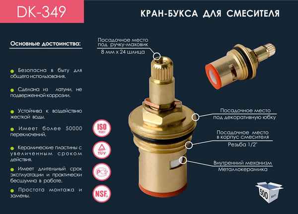 Кран-буксы для смесителей: размеры, виды, замена, предназначение