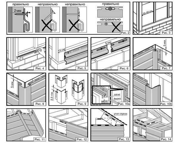 Монтаж винилового сайдинга своими руками: инструкция обшивки, установки и отделки, с фото схем и чертежей